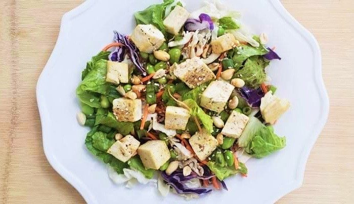 Asian Sesame Salad with tofu